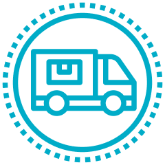 Move Management icon blue