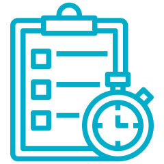 Master Scheduling icon in blue