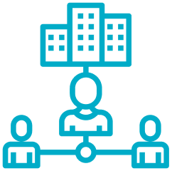 Project Closeout and Turnover icon in blue